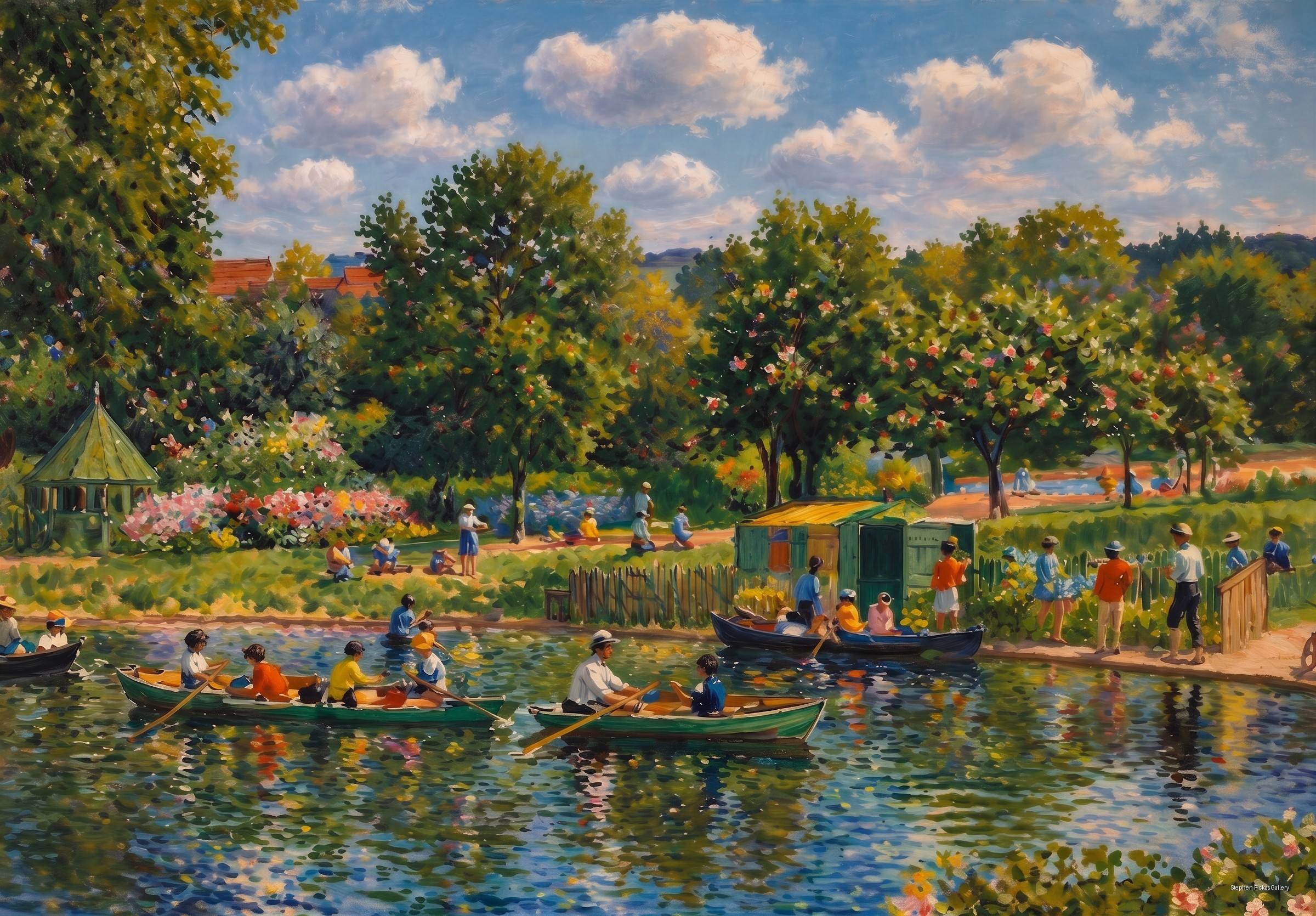 Boating on Greenwich pond