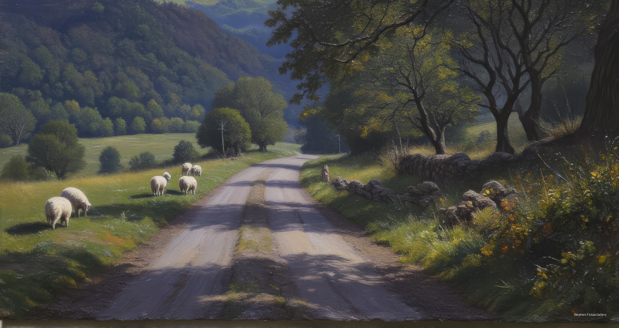 Sheep on the Lane